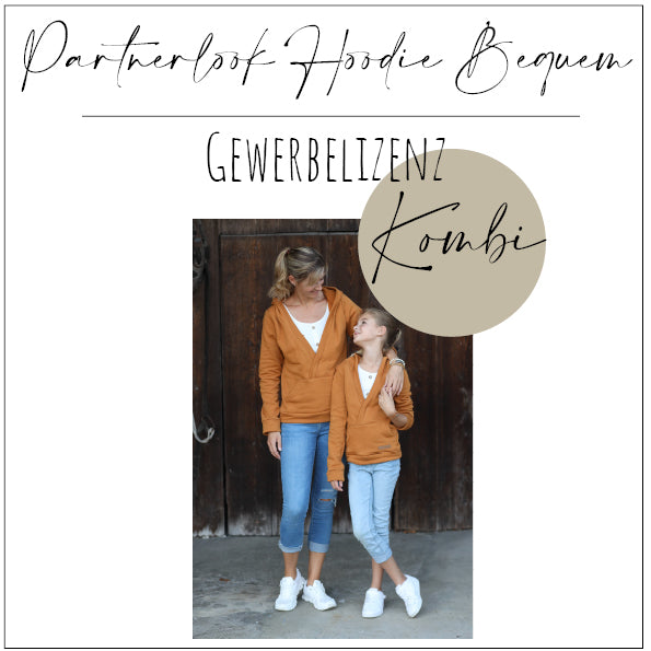 Sweat à capuche confortable avec licence commerciale Combo Partnerlook
