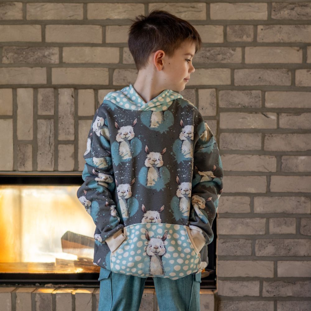 Schnittmuster Mini Hoodie und Kleid Wiisshornblick Gr. 86 - 164