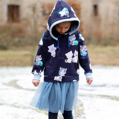 Schnittmuster Mini Hoodie und Kleid Wiisshornblick Gr. 86 - 164