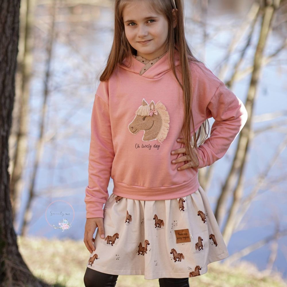 Schnittmuster Mini Hoodie und Kleid Wiisshornblick Gr. 86 - 164