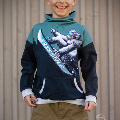 Schnittmuster Mini Hoodie und Kleid Wiisshornblick Gr. 86 - 164