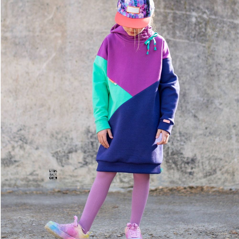Schnittmuster Mini Hoodie und Kleid Wiisshornblick Gr. 86 - 164