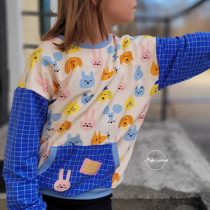 Schnittmuster Mini Hoodie und Kleid Wiisshornblick Gr. 86 - 164