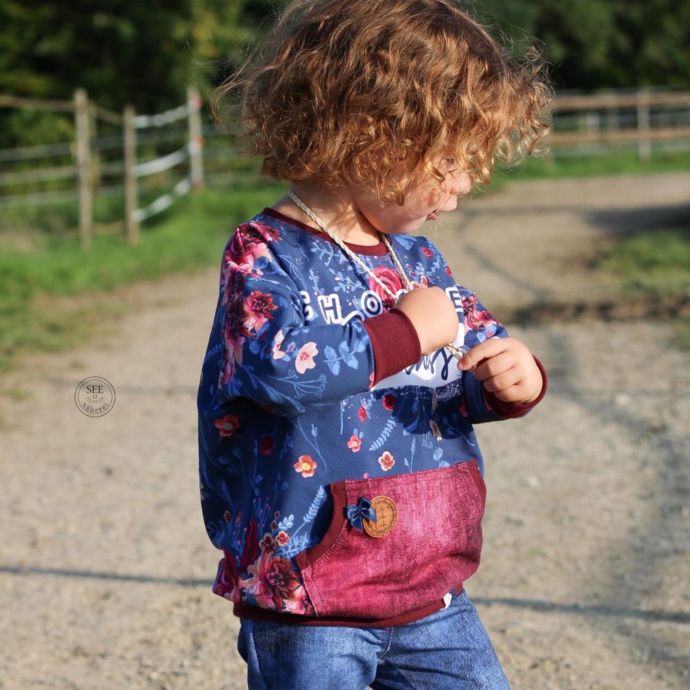 Schnittmuster Mini Hoodie und Kleid Wiisshornblick Gr. 86 - 164