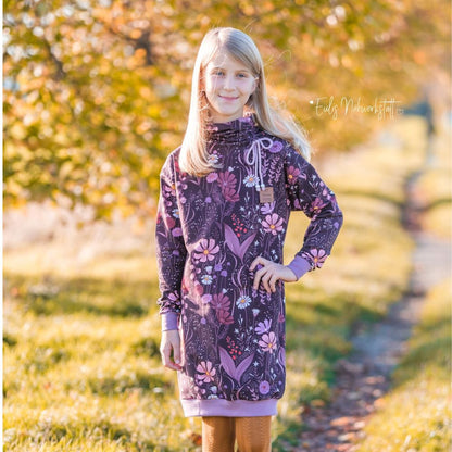 Schnittmuster Mini Hoodie und Kleid Wiisshornblick Gr. 86 - 164