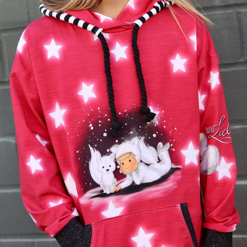 Schnittmuster Mini Hoodie und Kleid Wiisshornblick Gr. 86 - 164