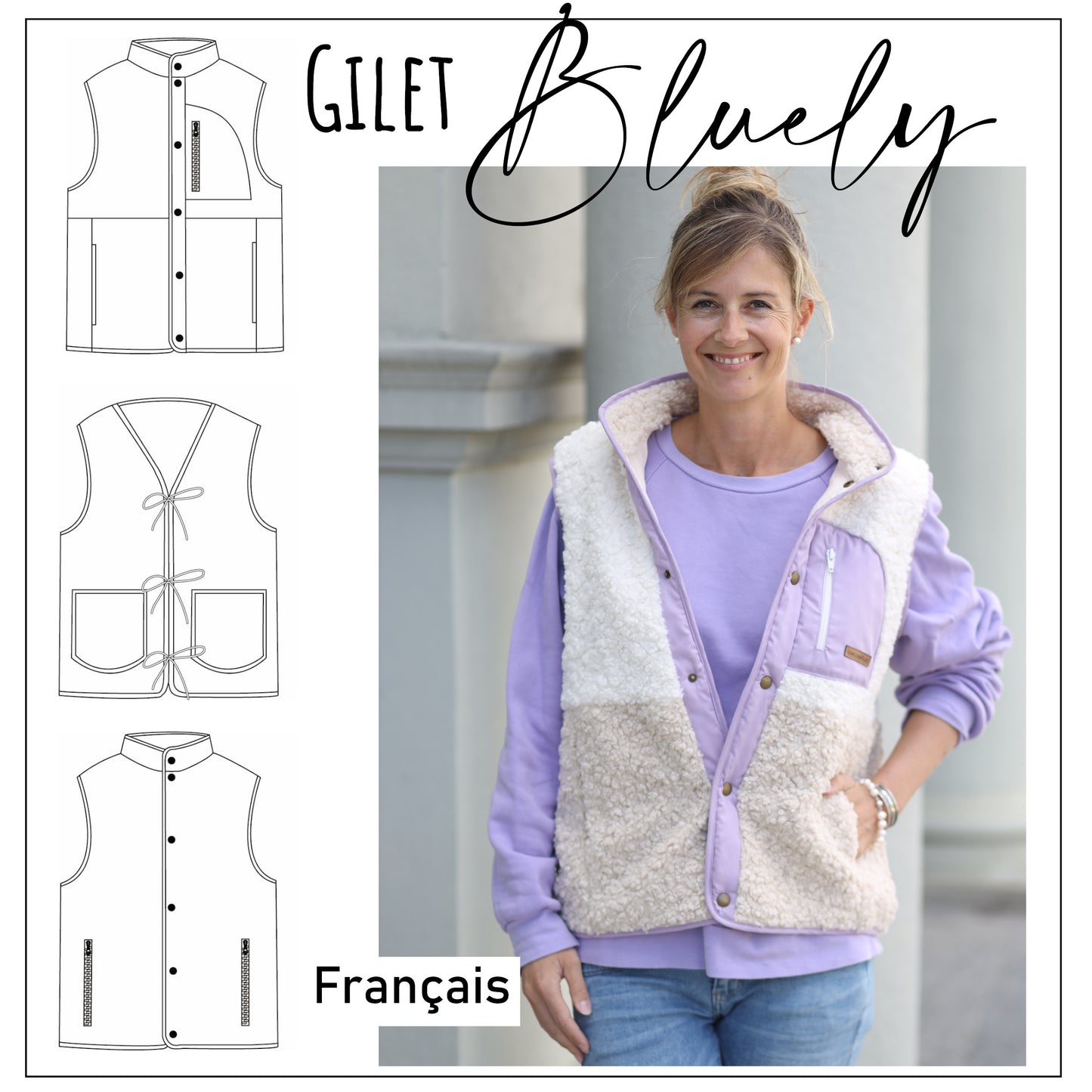 Patron de couture Gilet Bluely EU 32 - 52