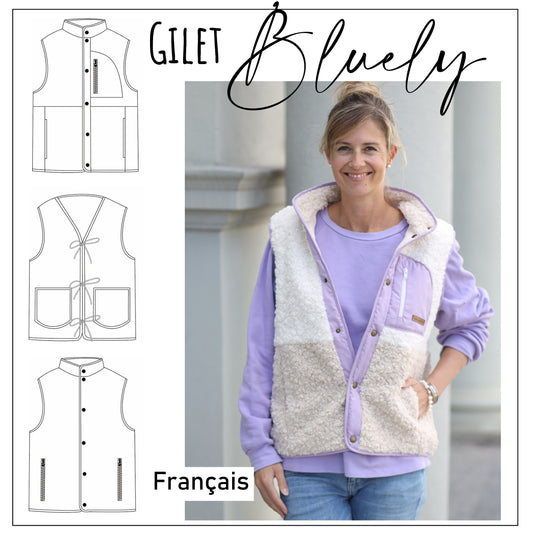 Patron de couture Gilet Bluely EU 32 - 52
