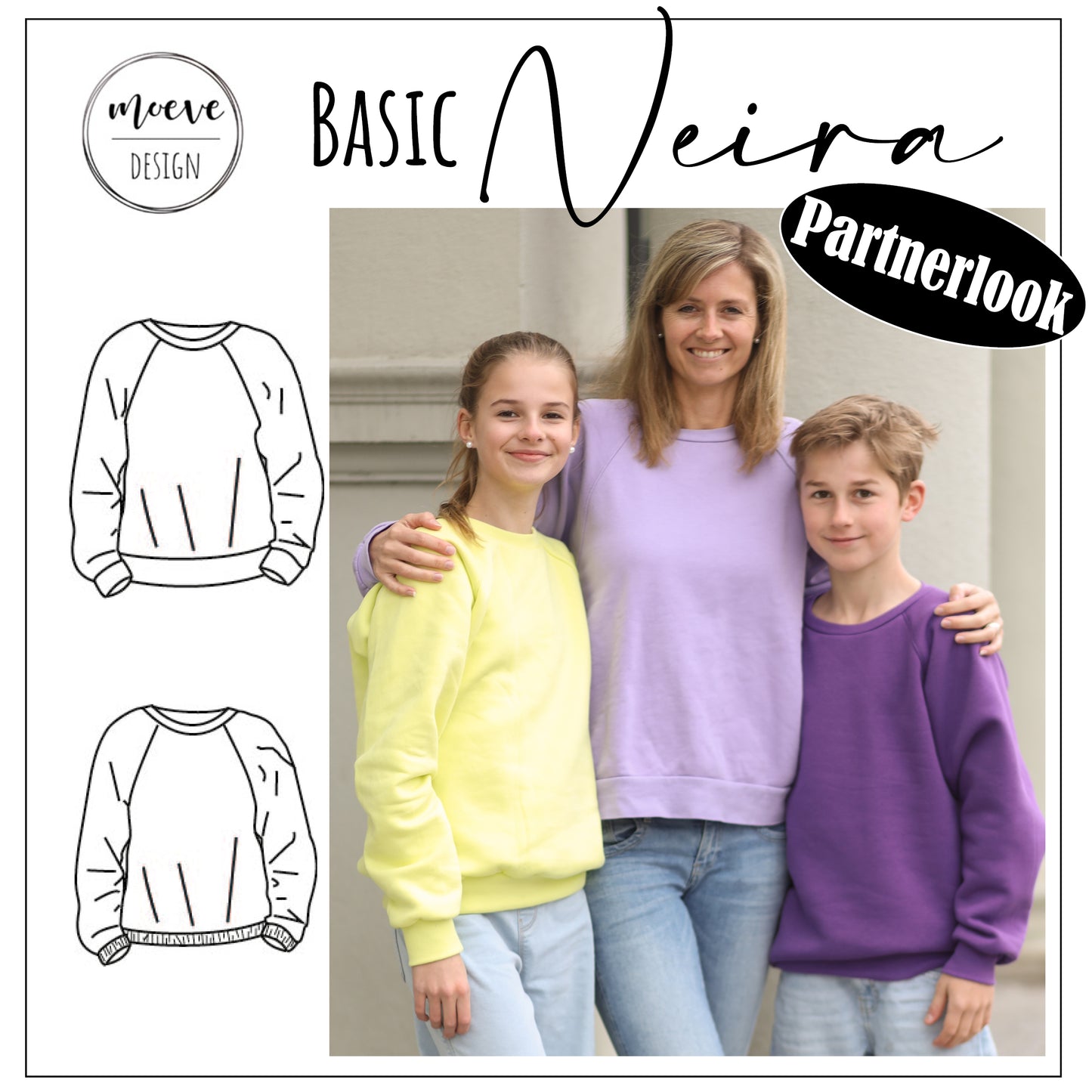 Schnittmuster Partnerlook Basic Neira und Mini Basic Neira