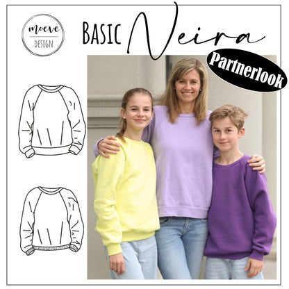Schnittmuster Partnerlook Basic Neira und Mini Basic Neira