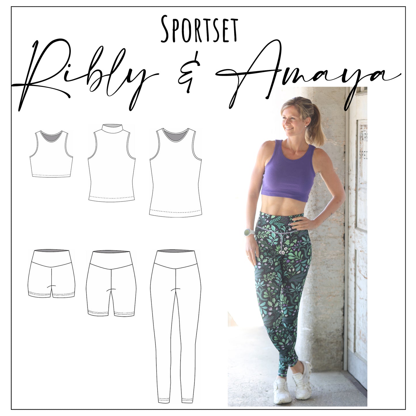 Kombi Sportset Top Ribly & Leggings Amaya Gr. 32 - 52