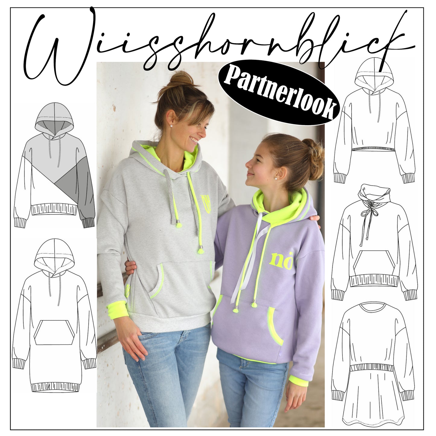 Schnittmuster Partnerlook Wiisshornblick & Mini Wiisshornblick