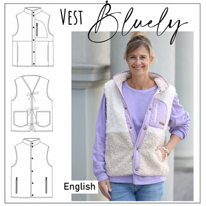 Sewing pattern Vest Bluely EU 32 - 52 / US 0 - 20